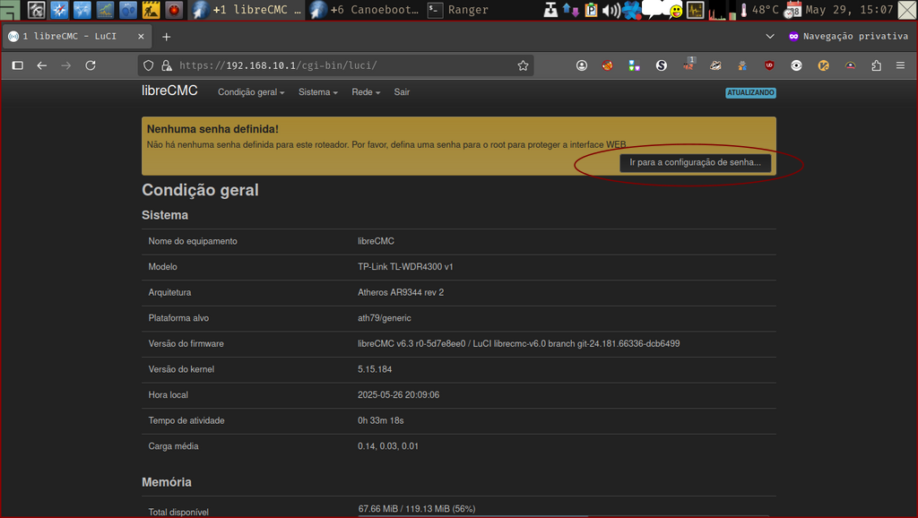 LuCi - web interface de configuração usada por LibreCMC LuCi - web interface de configuração
